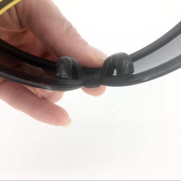 Foster Grant Iron Man Black & Yellow Accent Rubberized Curved Sporty Sunglasses - Picture 4 of 4